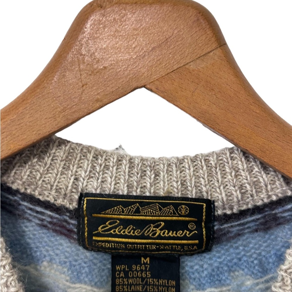 Vintage Eddie Bauer wool cow print sweater - Picture 7 of 7